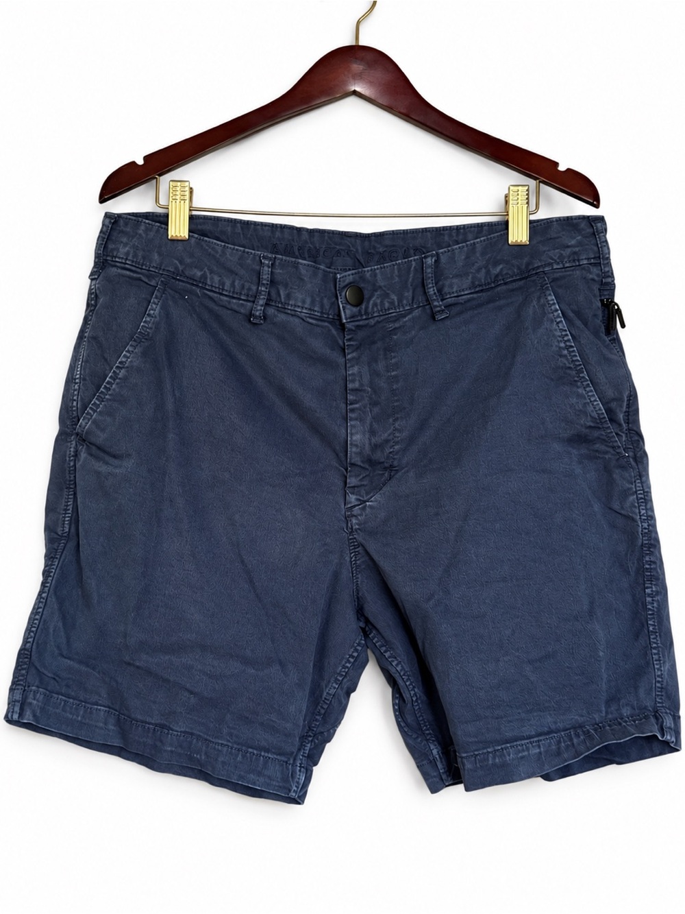 American Eagle Men’s 36 Tech Twill Navy Stretch Chino Shorts